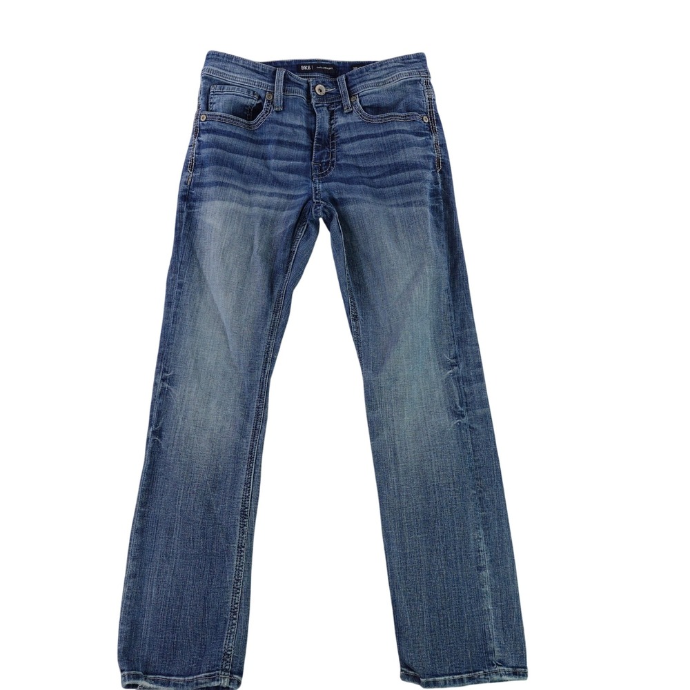 BKE Jake Straight Jeans Mens 30x30 Blue Medium Wash Stretch Denim Nice Fade 8665